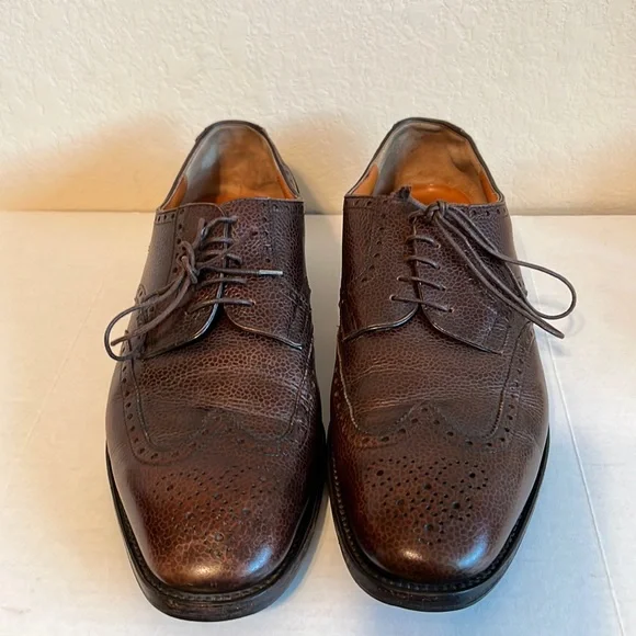 Salvatore Ferragamo pebbled leather Oxford laced shoes for men Salvatore Ferragamo Pebble Leather Oxford Shoes main image 3
